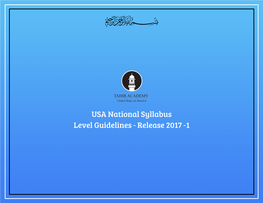 USA National Syllabus Level Guidelines