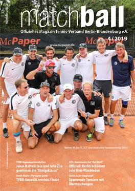 Offizielles Magazin Tennis-Verband Berlin-Brandenburg E.V