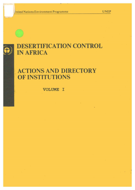 Desertification Control in Africa Actions and Directory of Institutions