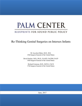 Re-Thinking Genital Surgeries on Intersex Infants