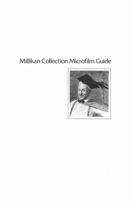 Millikan Collection Microfilm Guide Greta and Robert Millikan Christmas 1918