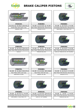 Brake Caliper Pistons