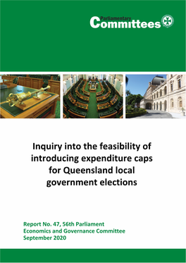 Inquiry Into the Feasibility of Introducing Expenditure Caps for Queensland Local Government Elections