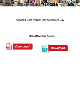 Armored Core Verdict Day Collectors Day