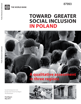 Toward Greater Social Inclusion in Poland a Qualitative Assessment in Three Regions