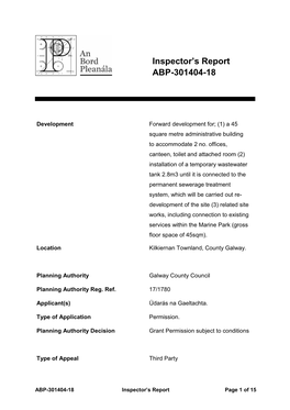 Inspector's Report ABP-301404-18