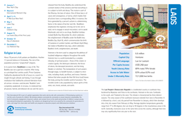 Religion in Laos Animism Is the Term Used to Categorize the Plethora of Population 6.6 Million Localized Indigenous Religions Throughout the World