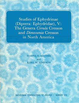 Studies of Ephydrinae (Diptera: Ephydridae), V: the Genera Cirrula Cresson and Dimecoenia Cresson in North America