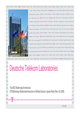 Page 1 Nov 19, 2008 1 Deutsche Telekom Laboratories the W3C