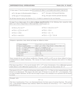 DIFFERENTIAL OPERATORS Math 21B, O. Knill