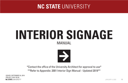 Interior Sign Manual - Updated 2019**