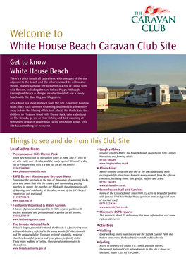 Welcome to White House Beach Caravan Club Site