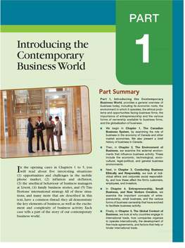 Part 1 Introducing the Contemporary Business World-Chapter 1