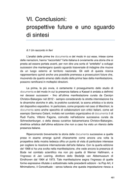 VI. Conclusioni: Prospettive Future E Uno Sguardo Di Sintesi