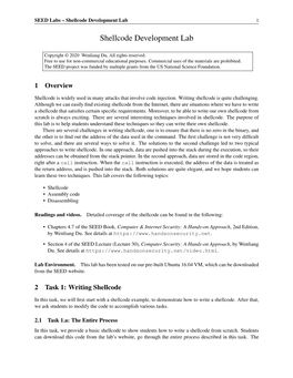 Shellcode Development Lab 1