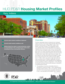 HUD PD&R Housing Market Profiles for Gary, Indiana