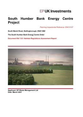 South Humber Bank Energy Centre Project