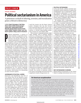 Political Sectarianism in America