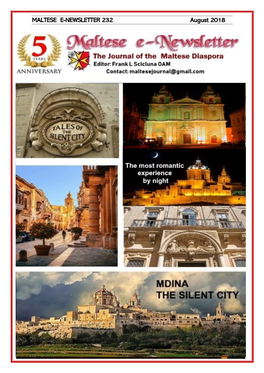 MALTESE E-NEWSLETTER 232 August 2018 1