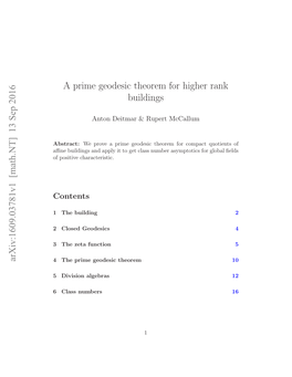 A Prime Geodesic Theorem for Higher Rank Buildings