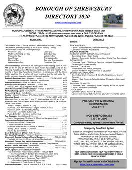 Borough Directory