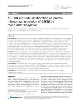 Regulation of Gsk3β by Mono-ADP-Ribosylation