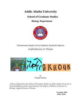 Addis Ababa University School of Graduate Studies Biology Department