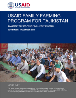 Usaid Family Farming Program for Tajikistan
