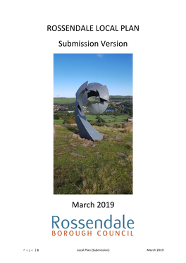 ROSSENDALE LOCAL PLAN Submission Version March 2019