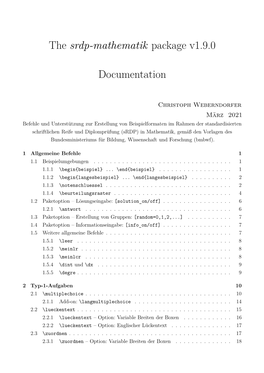 The Srdp-Mathematik Package V1.9.0 Documentation