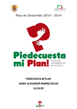 Plan De Desarrollo 2016 – 2019