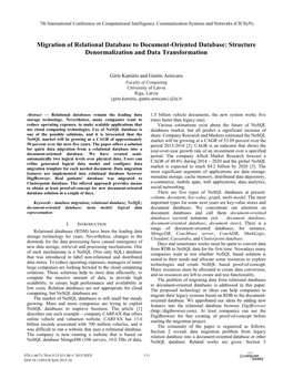 Structure Denormalization and Data Transformation