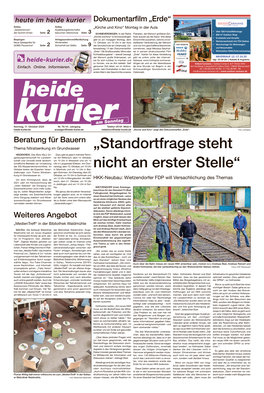 „Standortfrage Steht Nicht an Erster Stelle“