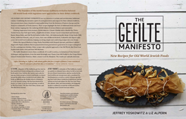 MANIFESTO the Geﬁlte Manifesto Is More Than a Cookbook