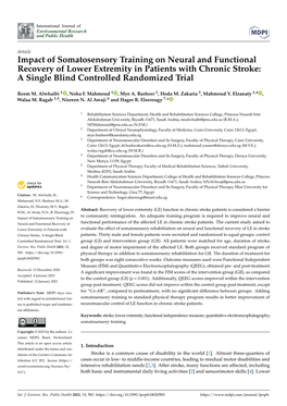 Impact of Somatosensory Training on Neural and Functional Recovery of Lower Extremity in Patients with Chronic Stroke: a Single Blind Controlled Randomized Trial