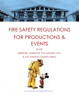 Fire Safety Regulations for Productions & Events