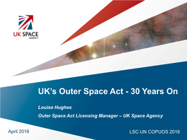 UK Outer Space Act 1986