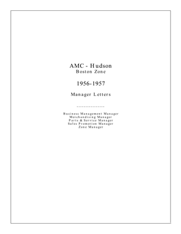 1956 AMC Hudson Managers Letters Boston Zone