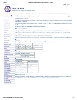 TWAD BOARD Tamilnadu Water Supply and Drainage Board