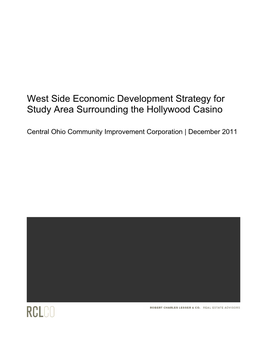 West Side Economic Development Strategy for Study Area Surrounding the Hollywood Casino