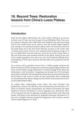 Restoration Lessons from China's Loess Plateau