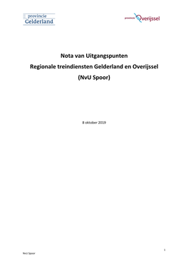 Nota Van Uitgangspunten Spoor