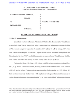 Case 3:17-Cv-00295-SMY Document 101 Filed 02/03/20 Page 1 of 10 Page ID #839