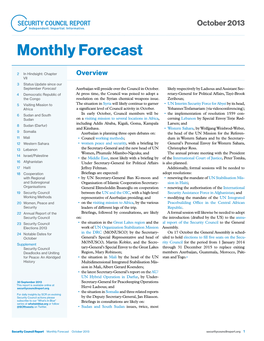 Monthly Forecast