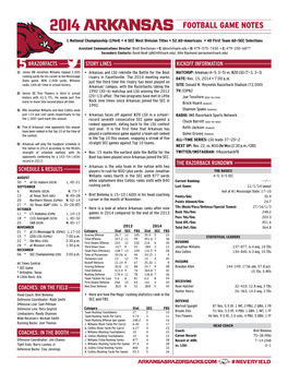 Football Game Notes