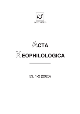 Acta Neophilologica