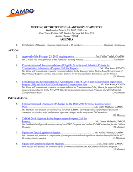 TAC Agenda – March 25, 2015 Page 2 9