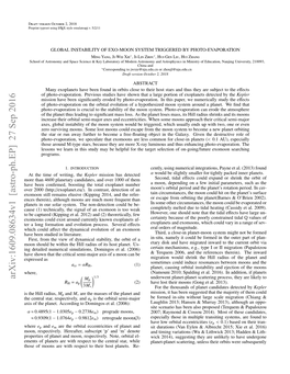 Global Instability of Exo-Moon System Triggered by Photo-Evaporation