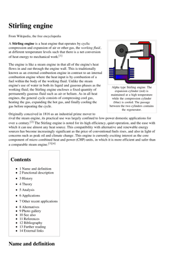 Stirling Engine