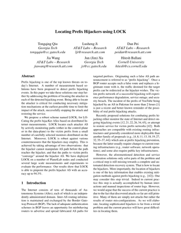 Locating Prefix Hijackers Using LOCK